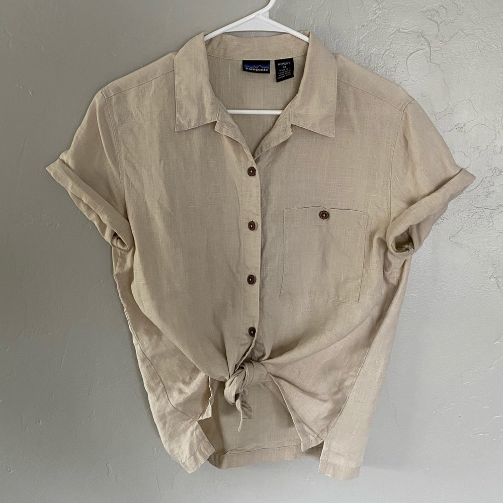 Patagonia cream button down